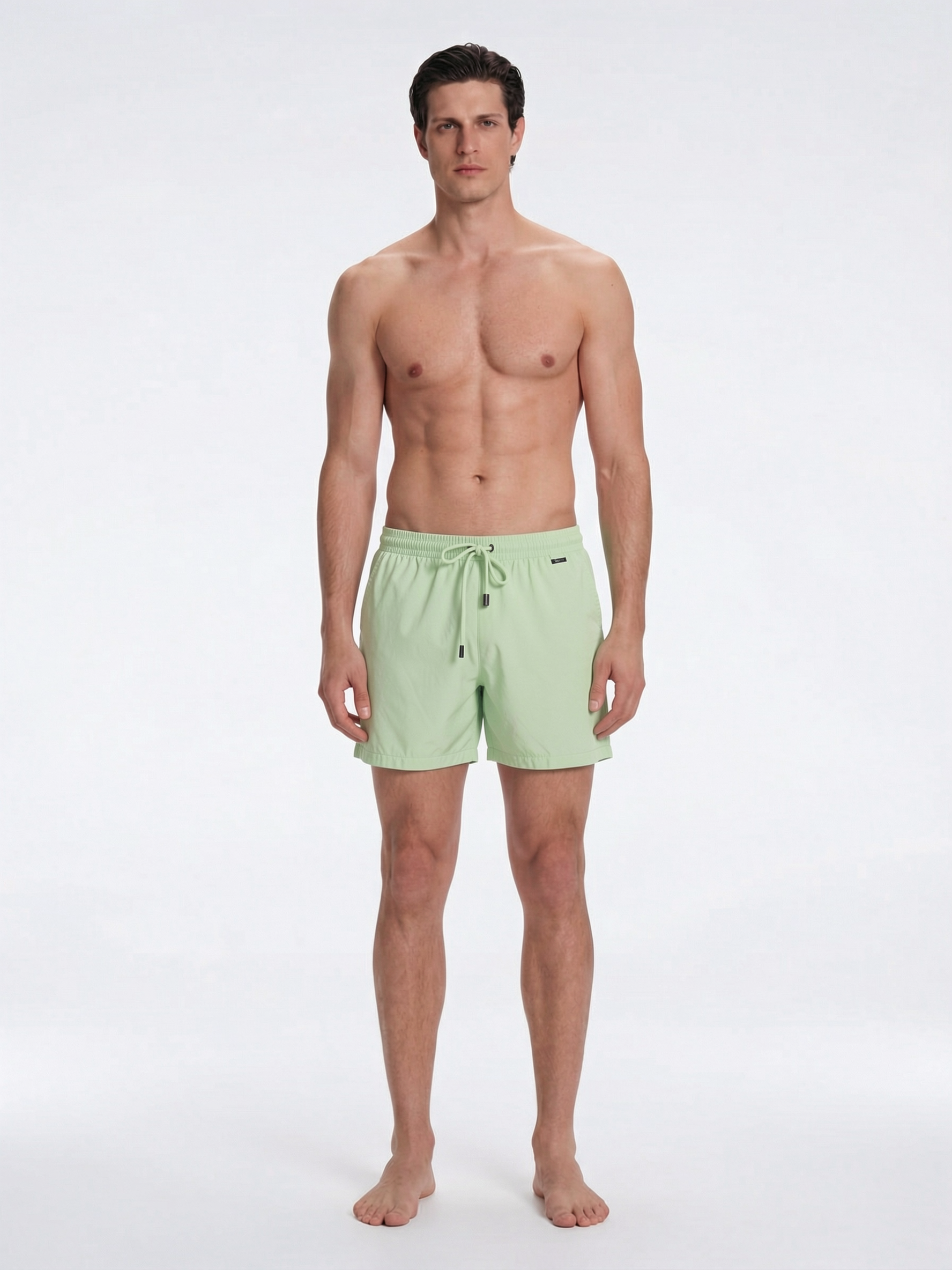 Louis Mint Green Quick-Dry Swim Shorts | Moeva | Shorts | Each week unveils new pieces—luxury swimwear, fluid resort silhouettes, and elevated summer-to-evening essentials designed to carry you from coastal escapes to city nights.