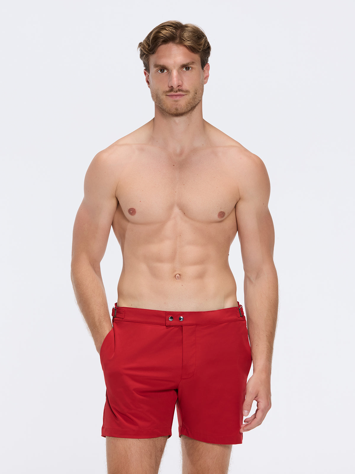 Jack Red Swim Bulldog Swim Shorts | Moeva | Shorts | Each week unveils new pieces—luxury swimwear, fluid resort silhouettes, and elevated summer-to-evening essentials designed to carry you from coastal escapes to city nights.