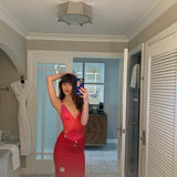 Natalie Lim Suarez - Marina Swimsuit And Esmeralda Red Maxi Skirt with Front Ruched Detail | Moeva | One-Piece | Each week unveils new pieces—luxury swimwear, fluid resort silhouettes, and elevated summer-to-evening essentials designed to carry you from coastal escapes to city nights.