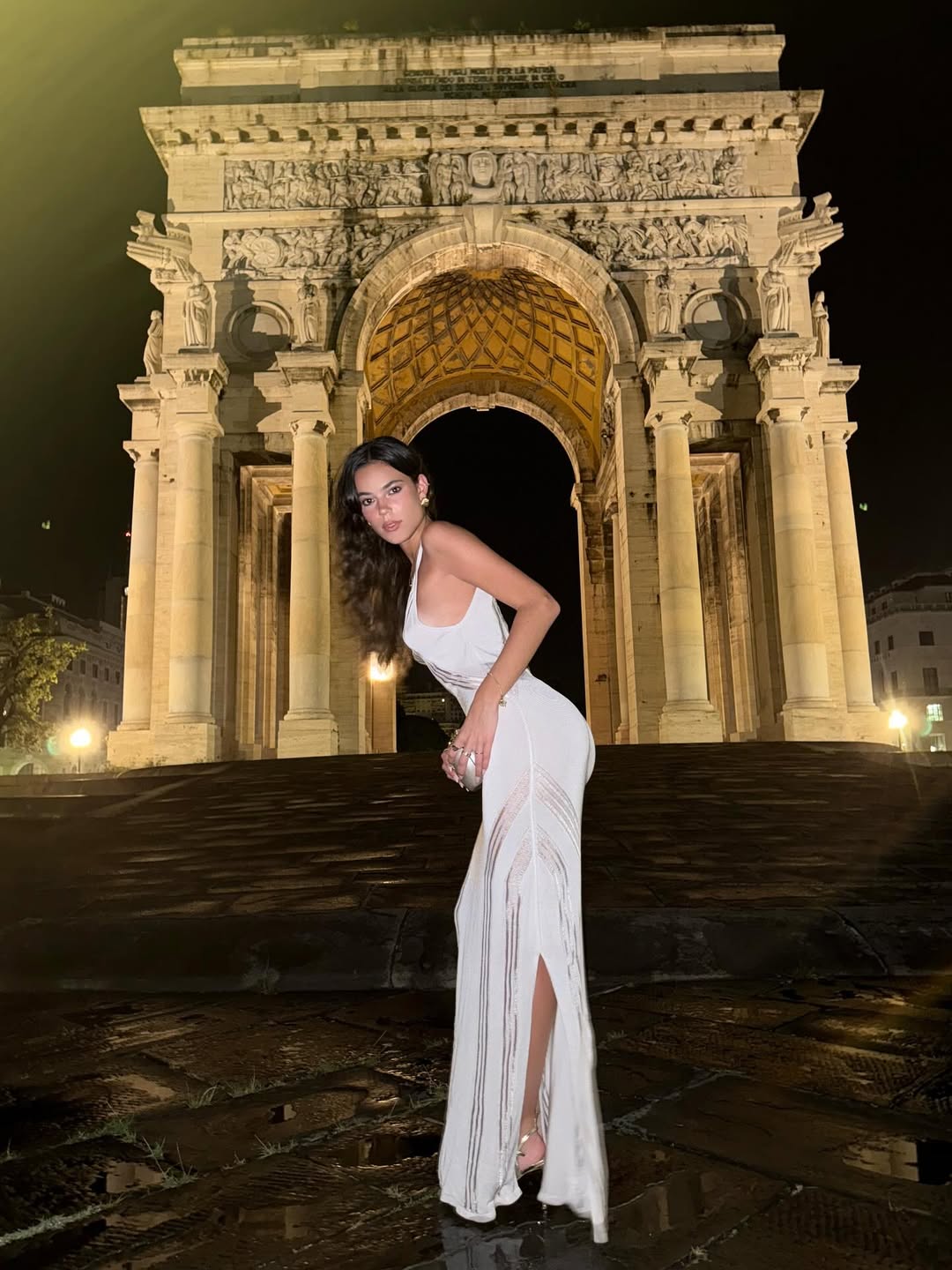 Ella Mendelsohn - Odessa Silver V Neck Knit Maxi Dress | Moeva | Dress | Each week unveils new pieces—luxury swimwear, fluid resort silhouettes, and elevated summer-to-evening essentials designed to carry you from coastal escapes to city nights.