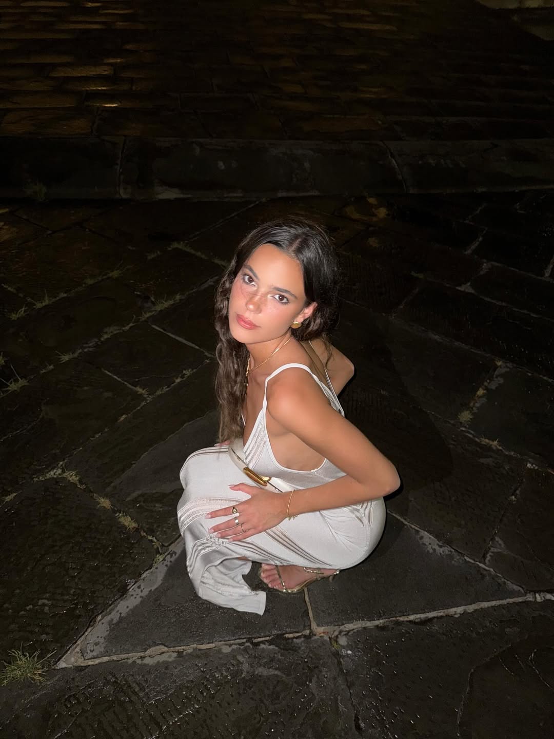 Ella Mendelsohn - Odessa Silver V Neck Knit Maxi Dress | Moeva | Dress | Each week unveils new pieces—luxury swimwear, fluid resort silhouettes, and elevated summer-to-evening essentials designed to carry you from coastal escapes to city nights.