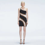 Agatha Black Knit One Shoulder Mini Dress | Moeva | Dress | Each week unveils new pieces—luxury swimwear, fluid resort silhouettes, and elevated summer-to-evening essentials designed to carry you from coastal escapes to city nights.