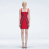 Anais Red Degraded Square Neck Mini Dress | Moeva | Dress | Each week unveils new pieces—luxury swimwear, fluid resort silhouettes, and elevated summer-to-evening essentials designed to carry you from coastal escapes to city nights.