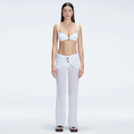 Angelique White High Waist Beach Pant | Moeva | Pants | Each week unveils new pieces—luxury swimwear, fluid resort silhouettes, and elevated summer-to-evening essentials designed to carry you from coastal escapes to city nights.