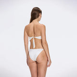 Astrid Mid Coverage Satin White Bikini Bottom | Moeva | Bikini Bottom | Each week unveils new pieces—luxury swimwear, fluid resort silhouettes, and elevated summer-to-evening essentials designed to carry you from coastal escapes to city nights.