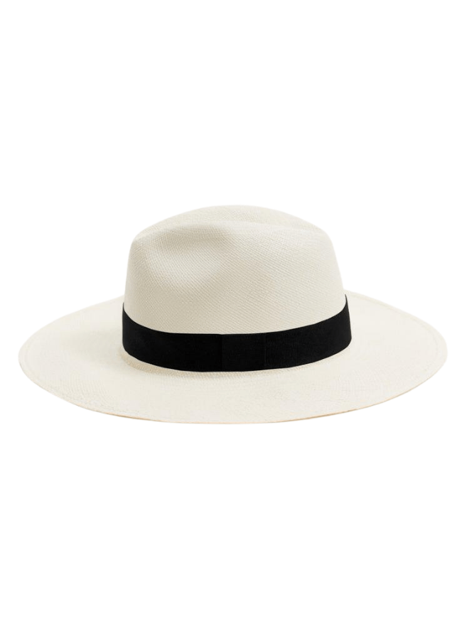 Billy Natural Straw Hat with Grosgrain Black Band | Moeva | Women Hats | Each week unveils new pieces—luxury swimwear, fluid resort silhouettes, and elevated summer-to-evening essentials designed to carry you from coastal escapes to city nights.