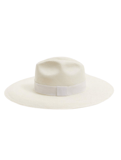Brett White Hat With White Trim | Moeva | Hats | Each week unveils new pieces—luxury swimwear, fluid resort silhouettes, and elevated summer-to-evening essentials designed to carry you from coastal escapes to city nights.
