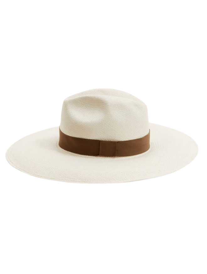 Brett White Hat With Nude Trim | Moeva | Hats | Each week unveils new pieces—luxury swimwear, fluid resort silhouettes, and elevated summer-to-evening essentials designed to carry you from coastal escapes to city nights.