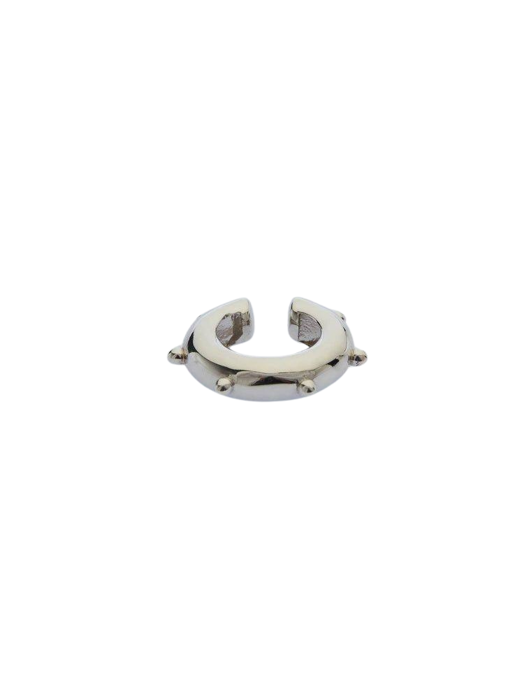 Sasha Silver Ear Cuff With Minimal Hoop Design | Moeva | Earring | Each week unveils new pieces—luxury swimwear, fluid resort silhouettes, and elevated summer-to-evening essentials designed to carry you from coastal escapes to city nights.