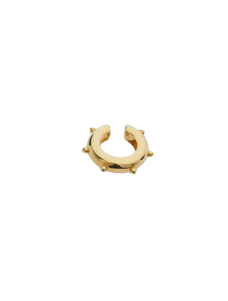 Sasha Gold Ear Cuff With Minimal Hoop Design | Moeva | Earring | Each week unveils new pieces—luxury swimwear, fluid resort silhouettes, and elevated summer-to-evening essentials designed to carry you from coastal escapes to city nights.