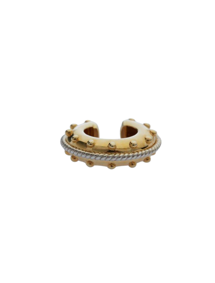 Mae Gold/Silver Two Colored Ear Cuffs | Moeva | Earring | Each week unveils new pieces—luxury swimwear, fluid resort silhouettes, and elevated summer-to-evening essentials designed to carry you from coastal escapes to city nights.