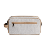 Joe Natural Cotton & Leather Grey-Nude Travel Pouch | Moeva | Men Bags | Each week unveils new pieces—luxury swimwear, fluid resort silhouettes, and elevated summer-to-evening essentials designed to carry you from coastal escapes to city nights.