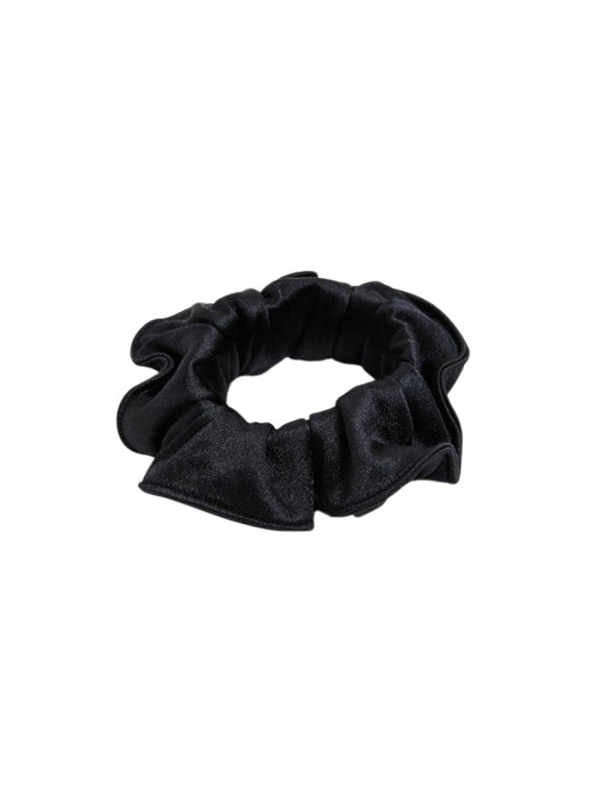 Peggy Black Satin Scrunchie | Moeva | Headband | Each week unveils new pieces—luxury swimwear, fluid resort silhouettes, and elevated summer-to-evening essentials designed to carry you from coastal escapes to city nights.