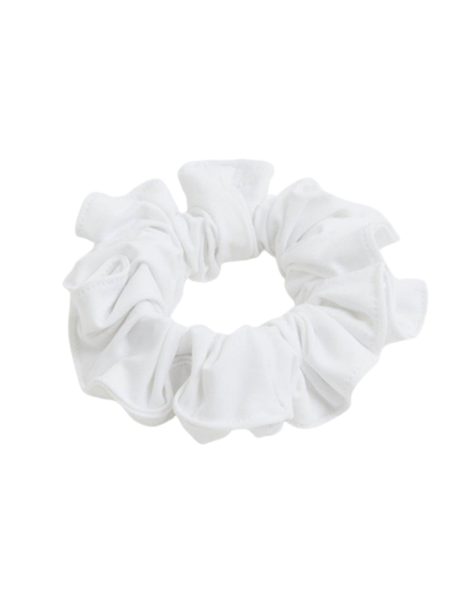 Peggy White Scrunchie | Moeva | Scrunchie | Each week unveils new pieces—luxury swimwear, fluid resort silhouettes, and elevated summer-to-evening essentials designed to carry you from coastal escapes to city nights.