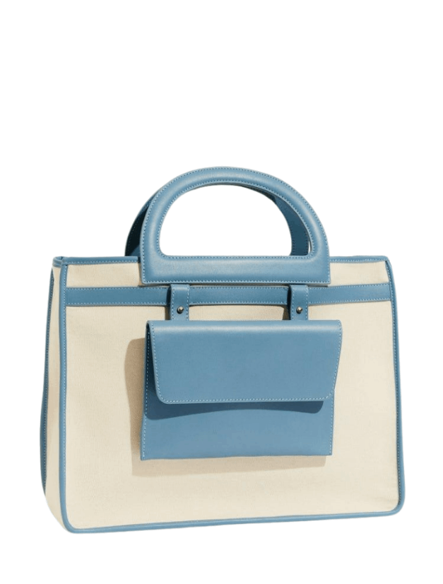 Ludovica Ecru/Blue Bag | Moeva | Bag | Each week unveils new pieces—luxury swimwear, fluid resort silhouettes, and elevated summer-to-evening essentials designed to carry you from coastal escapes to city nights.