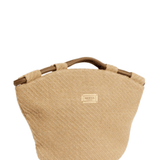 Pilar Nude Large Natural Straw Tote Bag with Rolled Handles | Moeva | Bag | Each week unveils new pieces—luxury swimwear, fluid resort silhouettes, and elevated summer-to-evening essentials designed to carry you from coastal escapes to city nights.