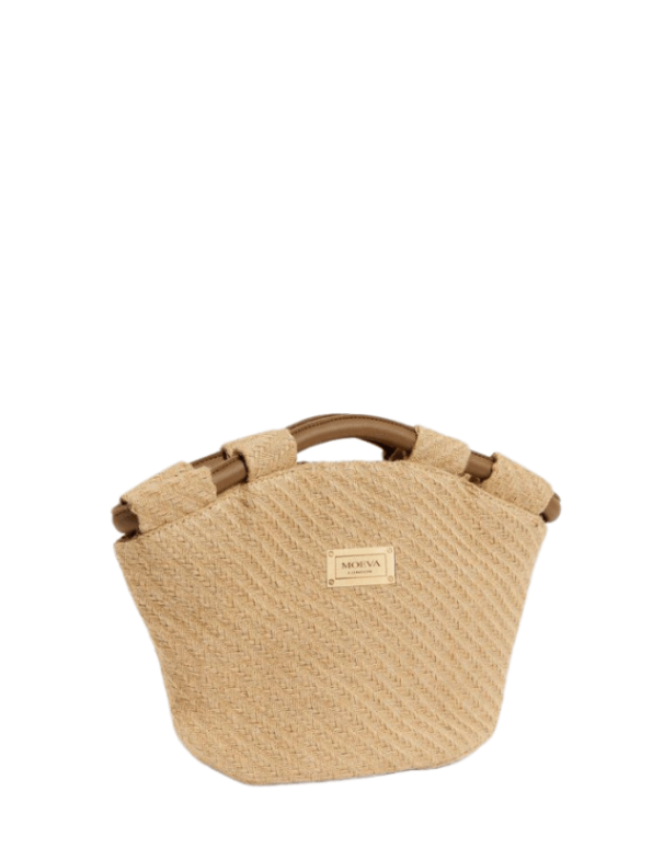 Nena Nude Natural Straw Top Handle Tote Bag | Moeva | Bag | Each week unveils new pieces—luxury swimwear, fluid resort silhouettes, and elevated summer-to-evening essentials designed to carry you from coastal escapes to city nights.