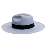 Ezra Blue Straw Panama Hat with Black Band | Moeva | Women Hats | Each week unveils new pieces—luxury swimwear, fluid resort silhouettes, and elevated summer-to-evening essentials designed to carry you from coastal escapes to city nights.