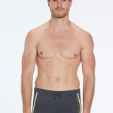 Antonio Grey / Green / White Swim Trunks with Drawcord | Moeva | Trunks | Each week unveils new pieces—luxury swimwear, fluid resort silhouettes, and elevated summer-to-evening essentials designed to carry you from coastal escapes to city nights.