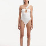 Halin White One Shoulder Satin Swimsuit | Moeva | Swimsuit | Each week unveils new pieces—luxury swimwear, fluid resort silhouettes, and elevated summer-to-evening essentials designed to carry you from coastal escapes to city nights.