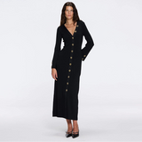 Aslı Şen - Brezia Black Knitted Maxi Dress With Long Sleeve | Moeva | Dress | Each week unveils new pieces—luxury swimwear, fluid resort silhouettes, and elevated summer-to-evening essentials designed to carry you from coastal escapes to city nights.