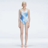 Calista Blue Plunge Scoop Neck Swimsuit | Moeva | Swimsuit | Each week unveils new pieces—luxury swimwear, fluid resort silhouettes, and elevated summer-to-evening essentials designed to carry you from coastal escapes to city nights.