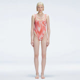 Calista Red Plunge Scoop Neck Swimsuit | Moeva | Swimsuit | Each week unveils new pieces—luxury swimwear, fluid resort silhouettes, and elevated summer-to-evening essentials designed to carry you from coastal escapes to city nights.