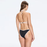 Cobie Black Mid Coverage Gold Detail Bikini Bottom | Moeva | Bikini Bottom | Each week unveils new pieces—luxury swimwear, fluid resort silhouettes, and elevated summer-to-evening essentials designed to carry you from coastal escapes to city nights.