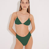 Como Green Triangle High Waist Solid Bikini Set | Moeva | Bikini Set | Each week unveils new pieces—luxury swimwear, fluid resort silhouettes, and elevated summer-to-evening essentials designed to carry you from coastal escapes to city nights.