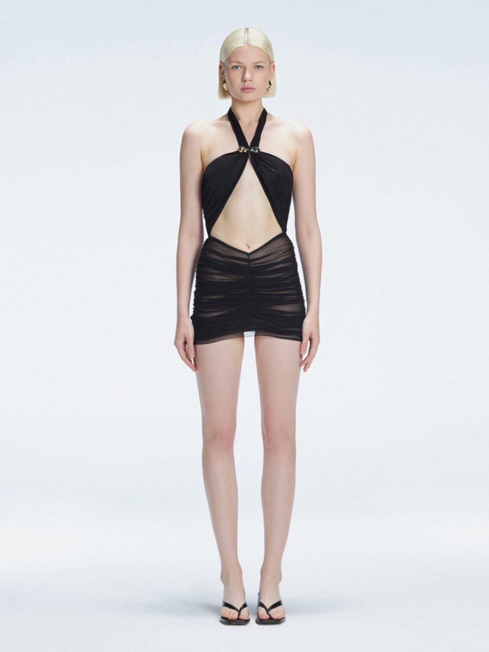 Ala Tokel - Carolina Black Cut-Out Halter Swimdress | Moeva | One-Piece | Each week unveils new pieces—luxury swimwear, fluid resort silhouettes, and elevated summer-to-evening essentials designed to carry you from coastal escapes to city nights.