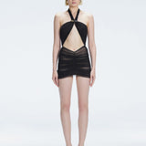 Ala Tokel - Carolina Black Cut-Out Halter Swimdress | Moeva | One-Piece | Each week unveils new pieces—luxury swimwear, fluid resort silhouettes, and elevated summer-to-evening essentials designed to carry you from coastal escapes to city nights.