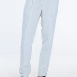 Enzo Light Blue Linen Straight-Leg Pants | Moeva | Men Pants | Each week unveils new pieces—luxury swimwear, fluid resort silhouettes, and elevated summer-to-evening essentials designed to carry you from coastal escapes to city nights.