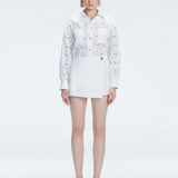 Nola White Long Sleeve Cotton Shirt and Elise White Linen Mini Skort Set | Moeva | | Each week unveils new pieces—luxury swimwear, fluid resort silhouettes, and elevated summer-to-evening essentials designed to carry you from coastal escapes to city nights.