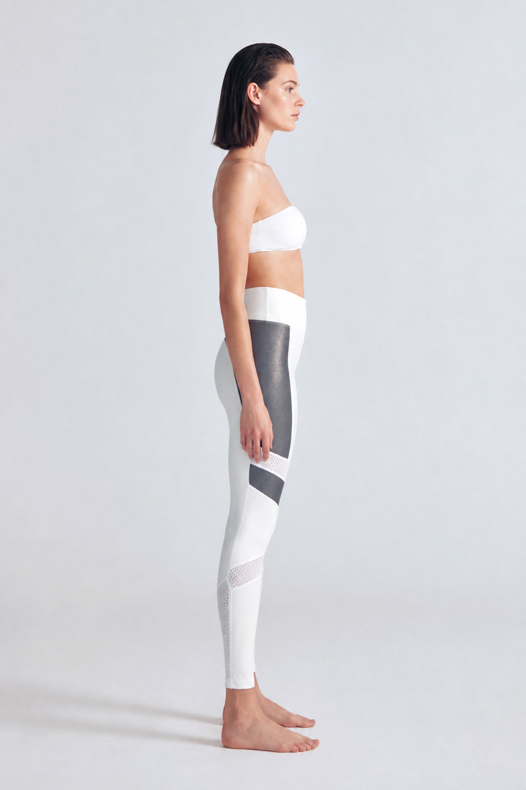 Ellis White Silver Leggings