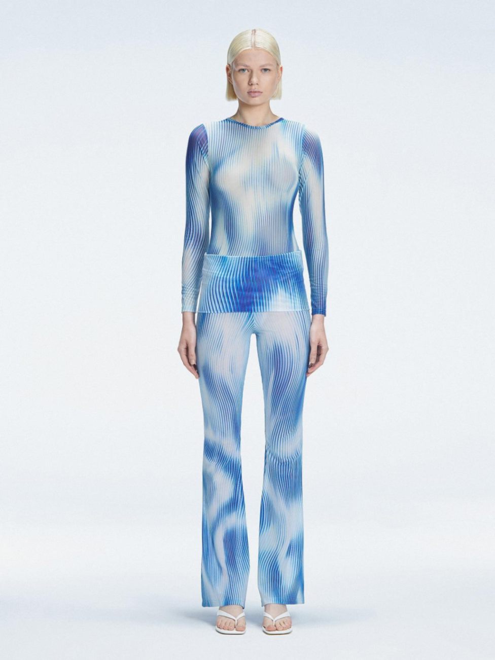 Atiye - Mireya Bodysuit - Freya Pant - Rosie Blue Optical Long Sleeve Maxi Dress | Moeva | | Each week unveils new pieces—luxury swimwear, fluid resort silhouettes, and elevated summer-to-evening essentials designed to carry you from coastal escapes to city nights.