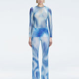 Atiye - Mireya Bodysuit - Freya Pant - Rosie Blue Optical Long Sleeve Maxi Dress | Moeva | | Each week unveils new pieces—luxury swimwear, fluid resort silhouettes, and elevated summer-to-evening essentials designed to carry you from coastal escapes to city nights.