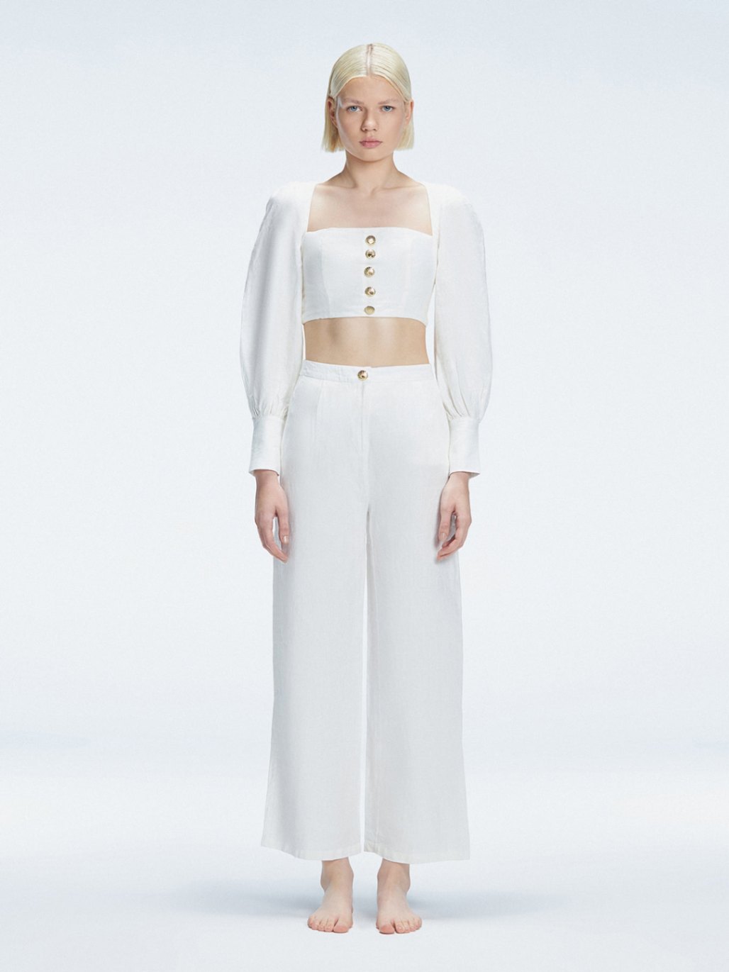 Valencia White Linen High Waist Pant | Moeva | | Each week unveils new pieces—luxury swimwear, fluid resort silhouettes, and elevated summer-to-evening essentials designed to carry you from coastal escapes to city nights.
