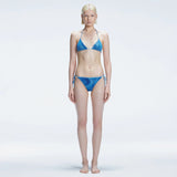 Hermione Blue Triangle Side Tie 3D Bikini Set | Moeva | Bikini Set | Each week unveils new pieces—luxury swimwear, fluid resort silhouettes, and elevated summer-to-evening essentials designed to carry you from coastal escapes to city nights.