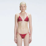 Hermione Red Triangle Side Tie 3D Bikini Set | Moeva | Bikini Set | Each week unveils new pieces—luxury swimwear, fluid resort silhouettes, and elevated summer-to-evening essentials designed to carry you from coastal escapes to city nights.
