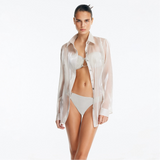 Ambrosia Silver Long Sleeve Shirt | Moeva | Shirt | Each week unveils new pieces—luxury swimwear, fluid resort silhouettes, and elevated summer-to-evening essentials designed to carry you from coastal escapes to city nights.