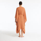 Bethany Bronze V Neck Belted Silk Kaftan | Moeva | Kaftan | Each week unveils new pieces—luxury swimwear, fluid resort silhouettes, and elevated summer-to-evening essentials designed to carry you from coastal escapes to city nights.