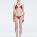 Marta Lopez Alamo - Hermione Red Triangle Side Tie 3D Bikini Set - Rosie Red Red Optical Long Sleeve Maxi Dress | Moeva | Set | Each week unveils new pieces—luxury swimwear, fluid resort silhouettes, and elevated summer-to-evening essentials designed to carry you from coastal escapes to city nights.