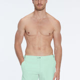 Jack Light Green Bulldog Swim Shorts | Moeva | Men Swim Stretch Shorts | Each week unveils new pieces—luxury swimwear, fluid resort silhouettes, and elevated summer-to-evening essentials designed to carry you from coastal escapes to city nights.