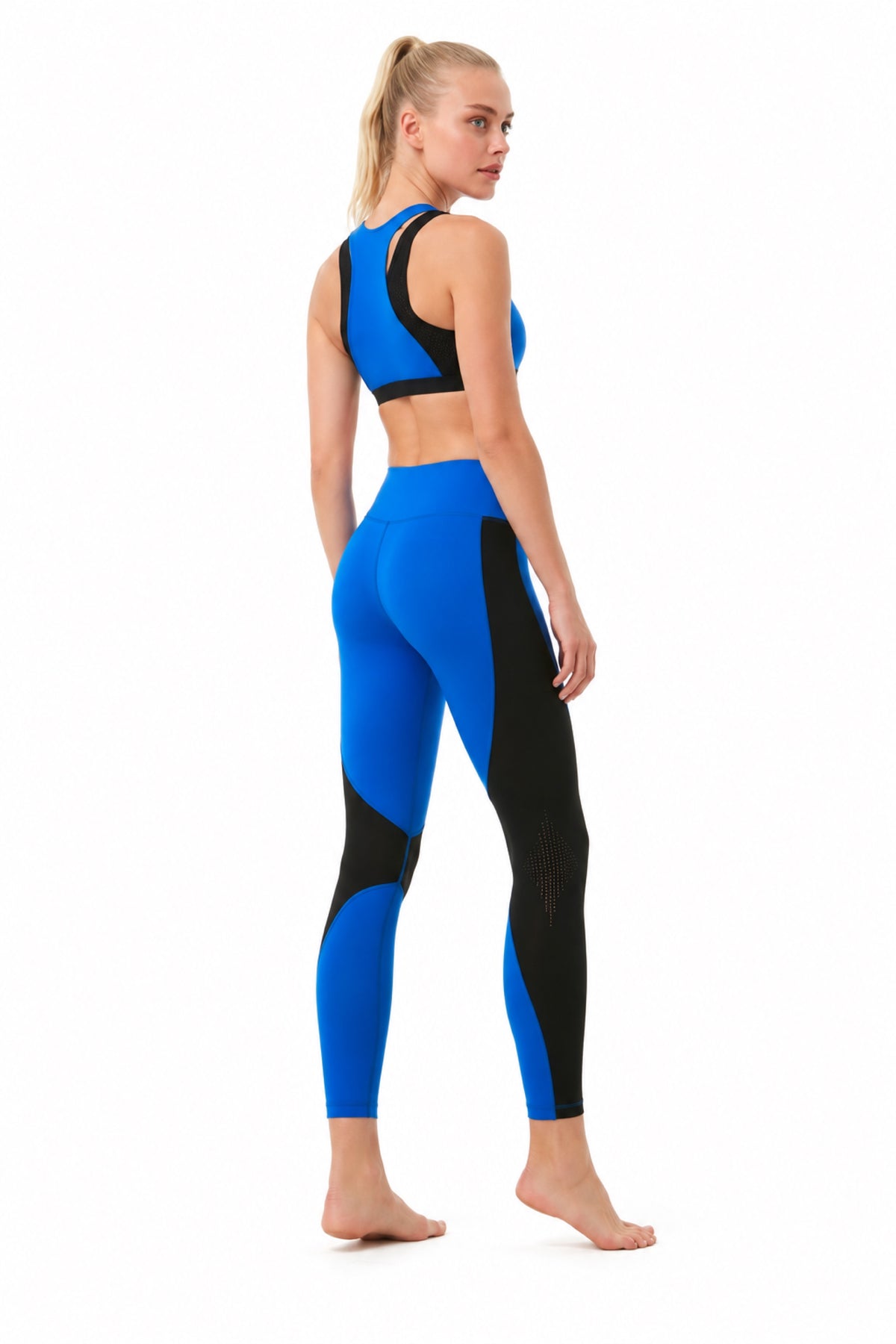Jade Blue/Black Leggings