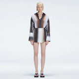 Janine Long-Sleeve Shirt and Gillian Mini Skort Black Degraded Set | Moeva | Set | Each week unveils new pieces—luxury swimwear, fluid resort silhouettes, and elevated summer-to-evening essentials designed to carry you from coastal escapes to city nights.