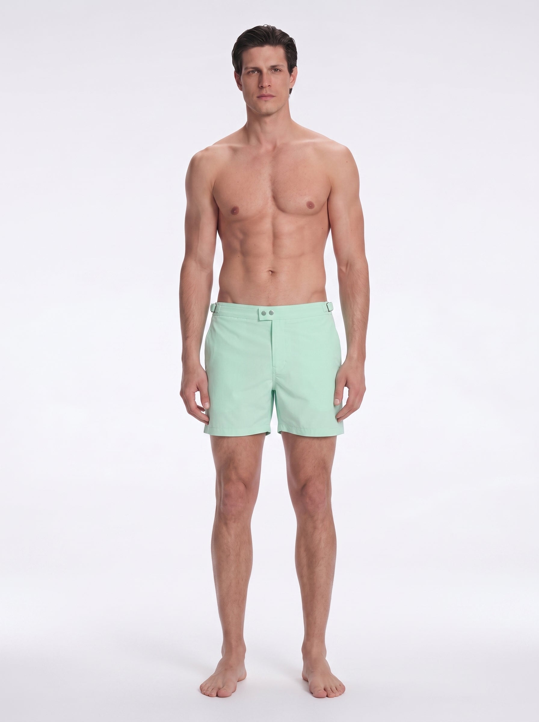 Jack Light Green Bulldog Swim Shorts | Moeva | Shorts | Each week unveils new pieces—luxury swimwear, fluid resort silhouettes, and elevated summer-to-evening essentials designed to carry you from coastal escapes to city nights.
