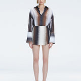 Gillian Black Degraded Mini Skort | Moeva | Skort | Each week unveils new pieces—luxury swimwear, fluid resort silhouettes, and elevated summer-to-evening essentials designed to carry you from coastal escapes to city nights.