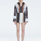 Gillian Black Degraded Mini Skort | Moeva | Skort | Each week unveils new pieces—luxury swimwear, fluid resort silhouettes, and elevated summer-to-evening essentials designed to carry you from coastal escapes to city nights.