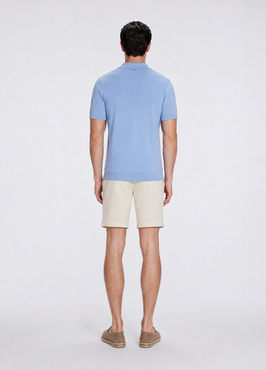 Johan Baby Blue Cotton Polo Shirt