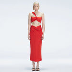 Lane Red Textured One Shoulder Crop Top | Moeva | Crop Top | Each week unveils new pieces—luxury swimwear, fluid resort silhouettes, and elevated summer-to-evening essentials designed to carry you from coastal escapes to city nights.